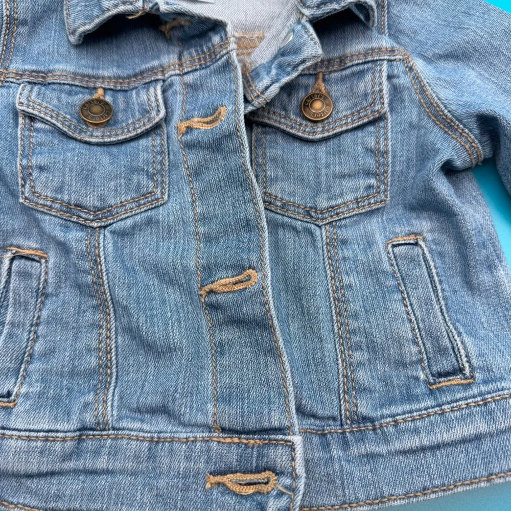 Carter's Denim Jacket Kids 18M Blue Excellent Button Front Trucker Jacket